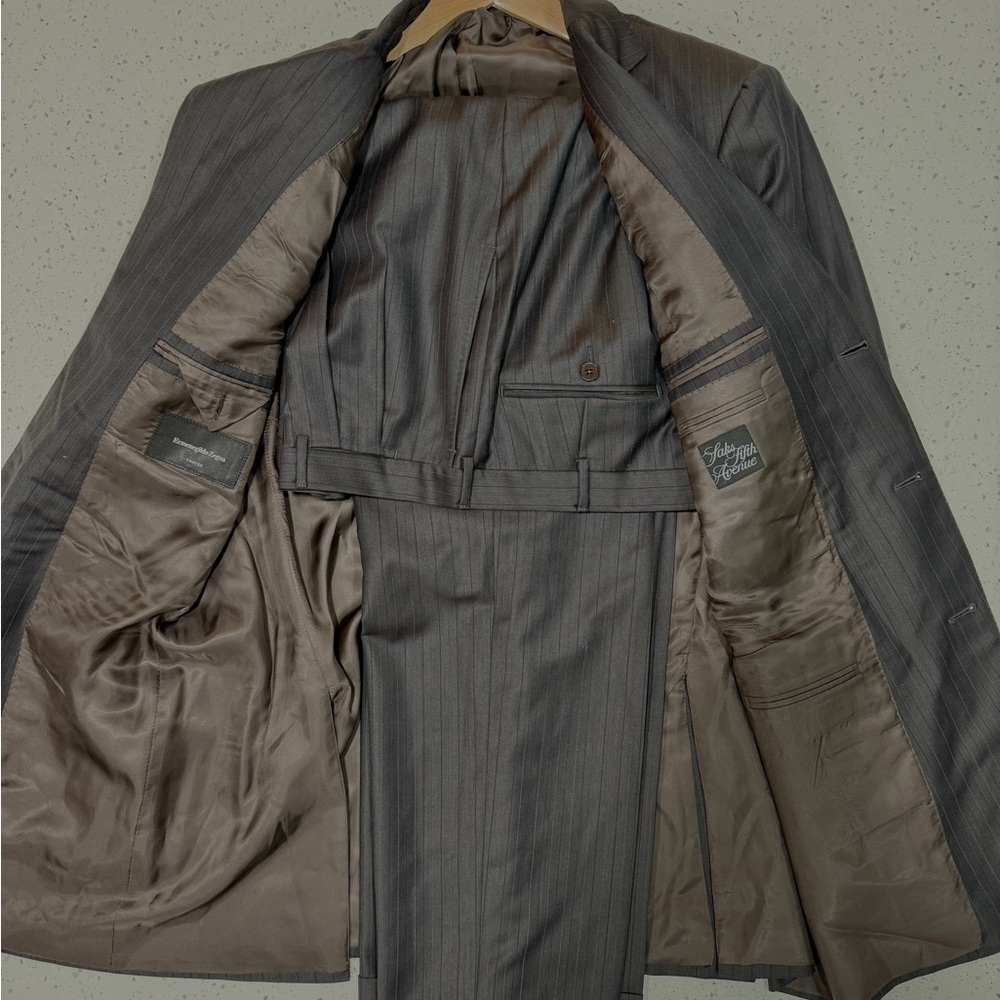 Ermenegildo Zegna Charcoal Pinstripe Blazer